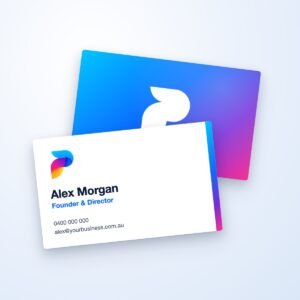 Standard business cards mockup (illustrative)